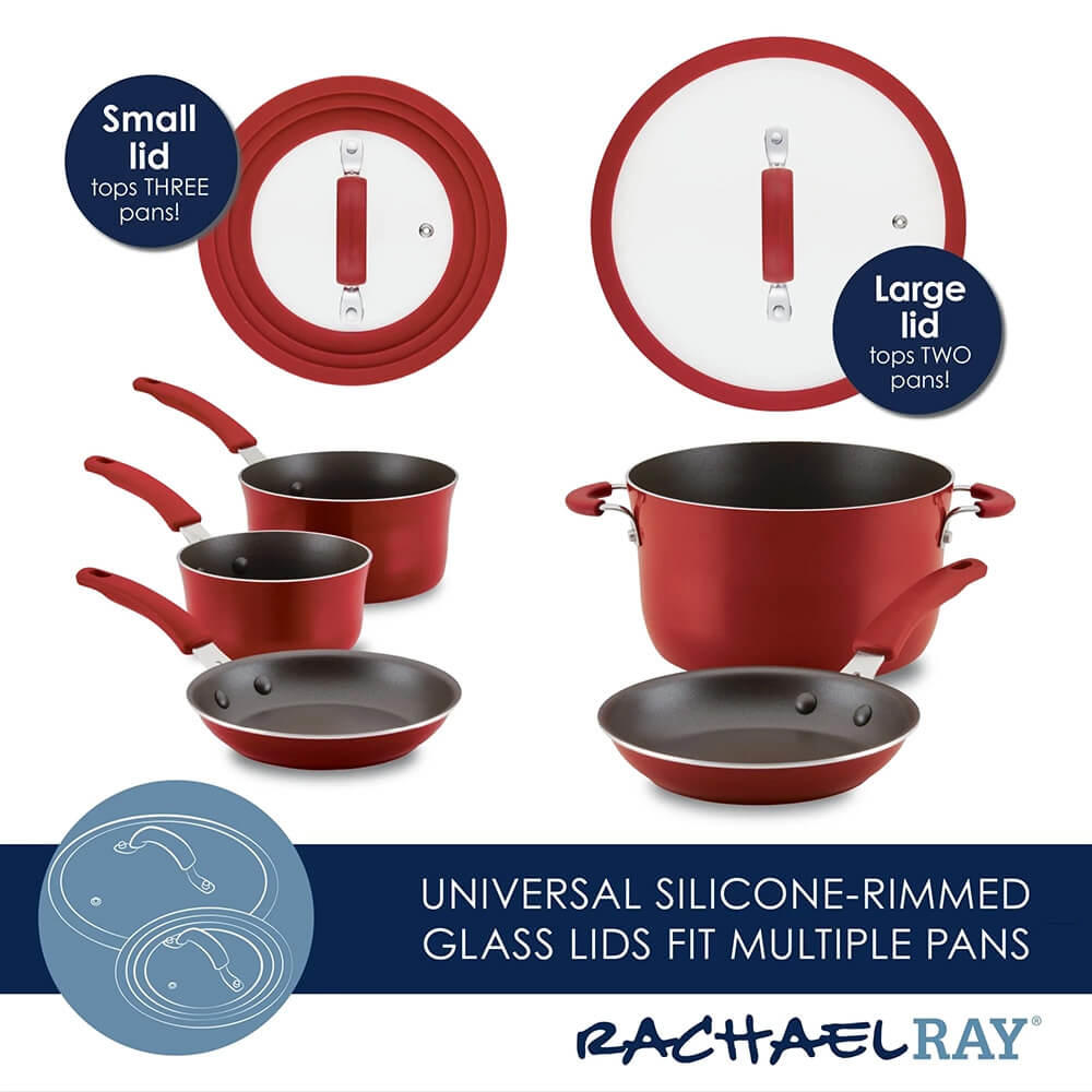 Rachael Ray 14753 11-Piece Nonstick Cookware Set - Red