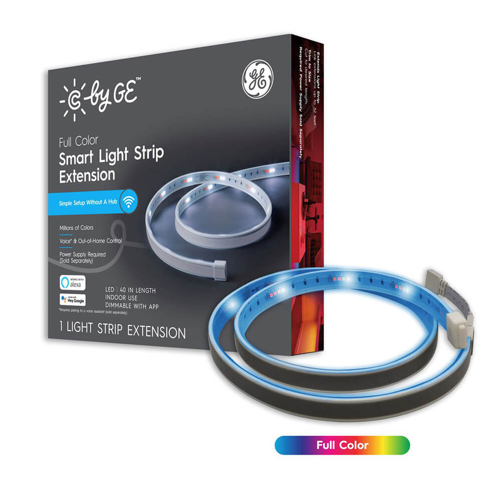 Cync by GE 93128990 Full Color Direct Connect Smart LED Light Strip  Extension (40 inch Light Strip)