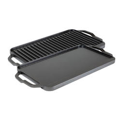 lodge lcdrg 19.5 x 10 inch cast iron reversible grill/griddle