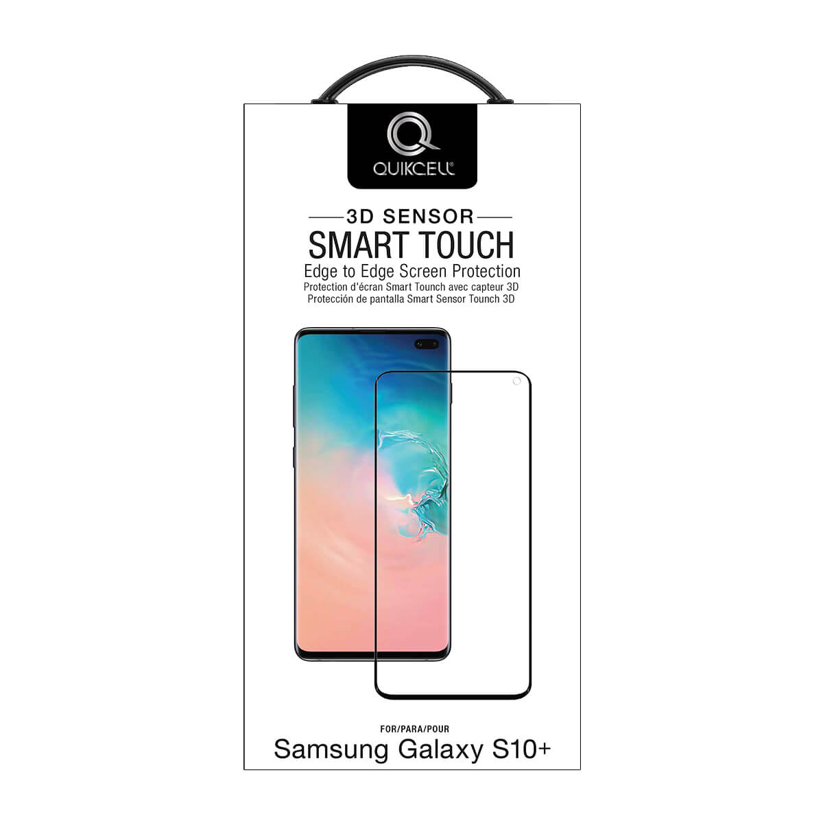 QuikCell QFLXS10P Tempered Glass Screen Protector Samsung S10 Plus