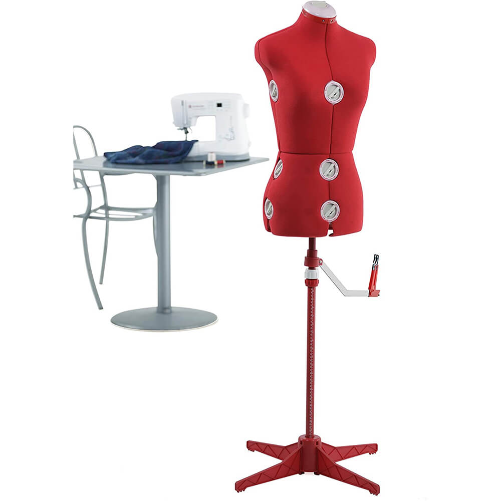 Singer DSF150SMRD Red Adjustable Dress Form - Small/Medium
