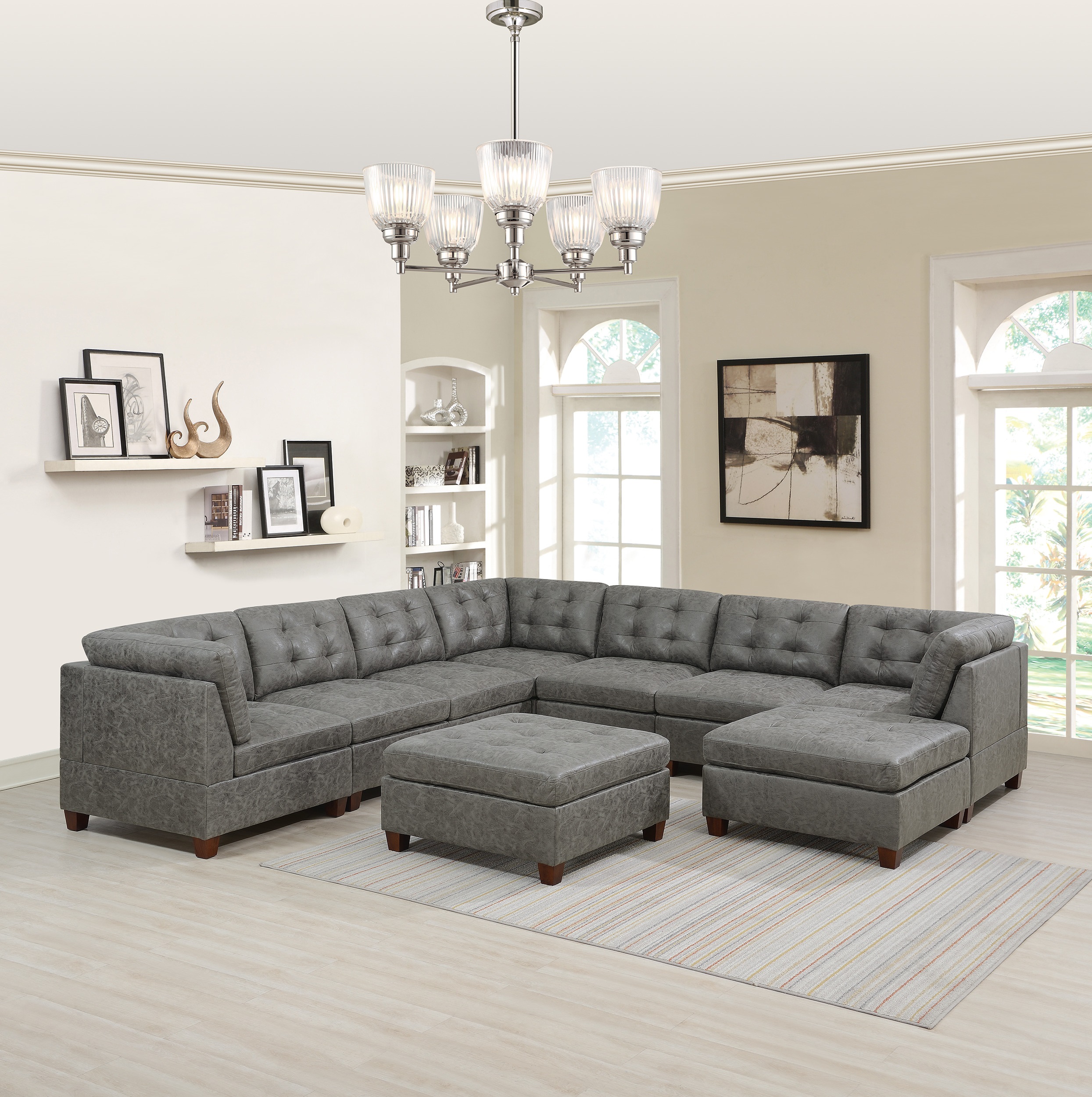 Esofa Simple Modern Leatherette, Simple Living Room Furniture