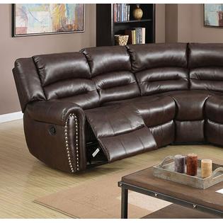 Esofa Living Room Bonded Leather, Bonded Leather Reclining Sectional