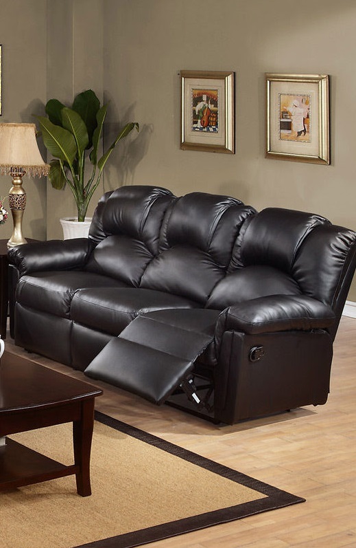 Esofa 3pcs Motion Sofa Set, Leather Couch Loveseat Recliner Set