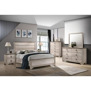 Hs Traditional Two Tone Bedroom Set 4pc, Two Tone Dresser Set