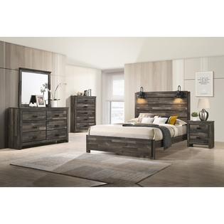 Hs Contemporary Rustic Brown Finish, Rustic Modern Bedroom Dresser