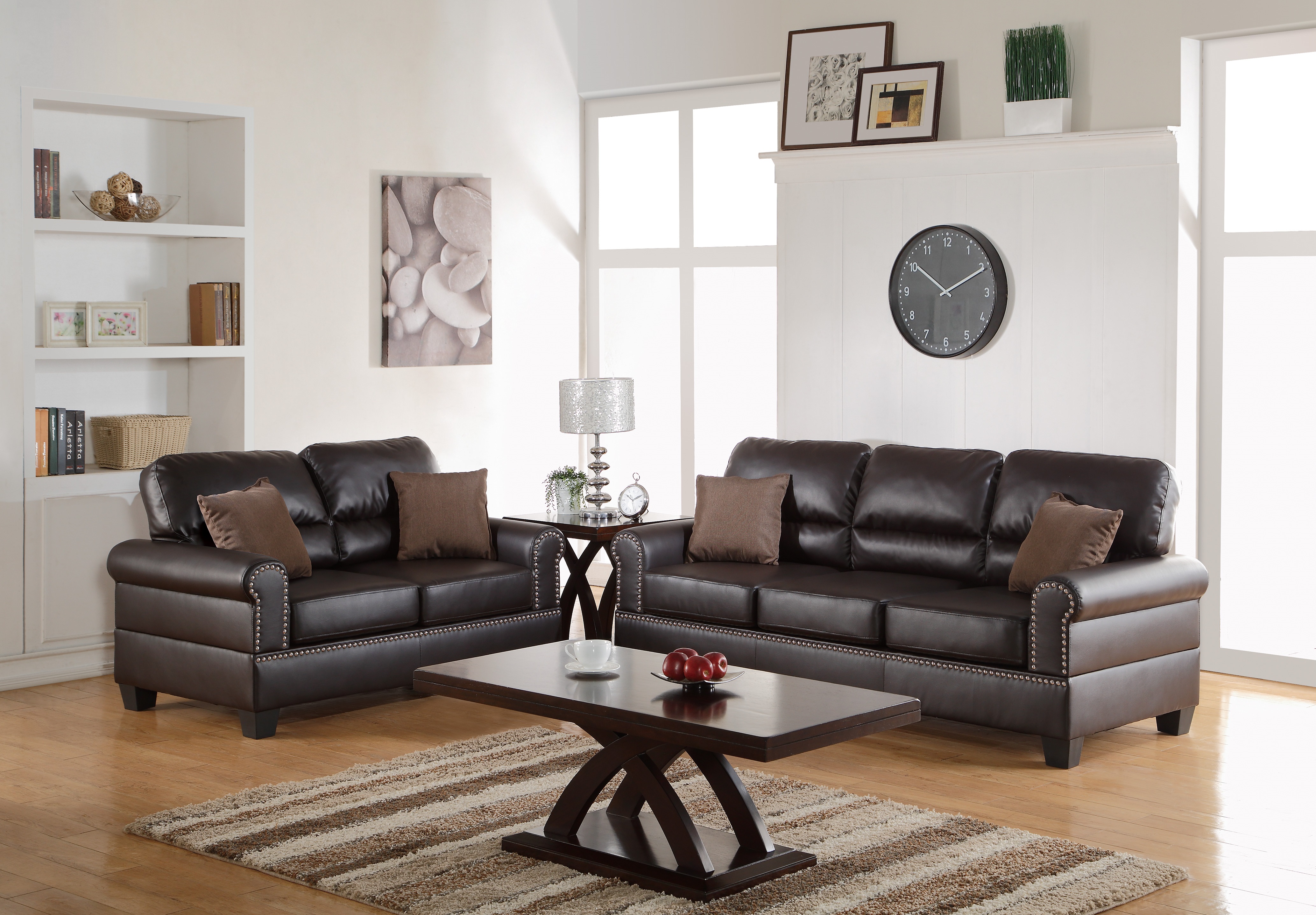 Esofa Living Room Furniture Sofa, Faux Leather Living Room Furniture