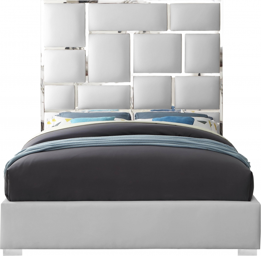Bed Bedroom Furniture Chrome Metal Legs, Eastern King Bed Frame Dimensions