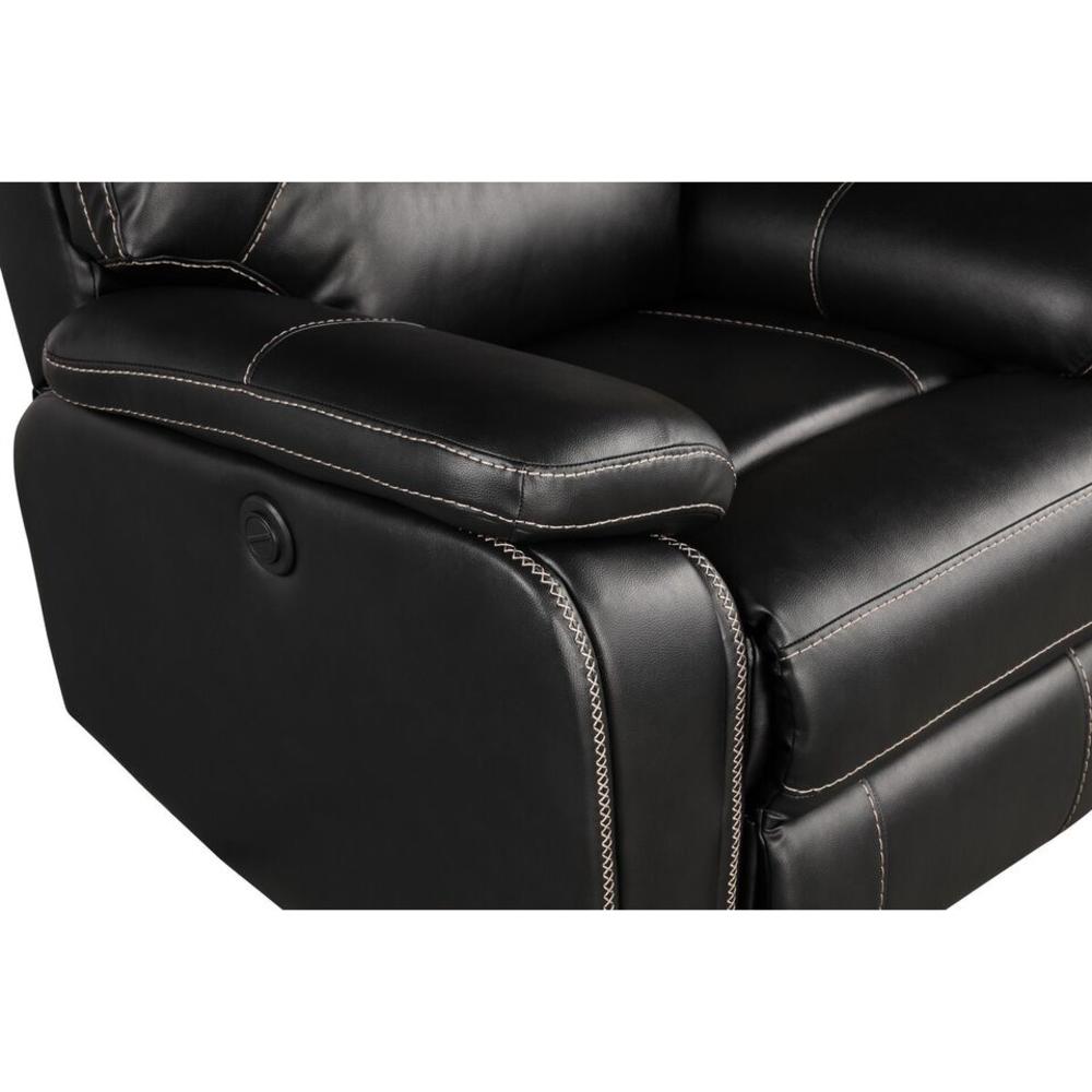 Esofastore Breathable Air Leather Upholstered Power Recliner Chair with USB Port, Adjustable Sofa Armchair, Living Room Furniture, Black
