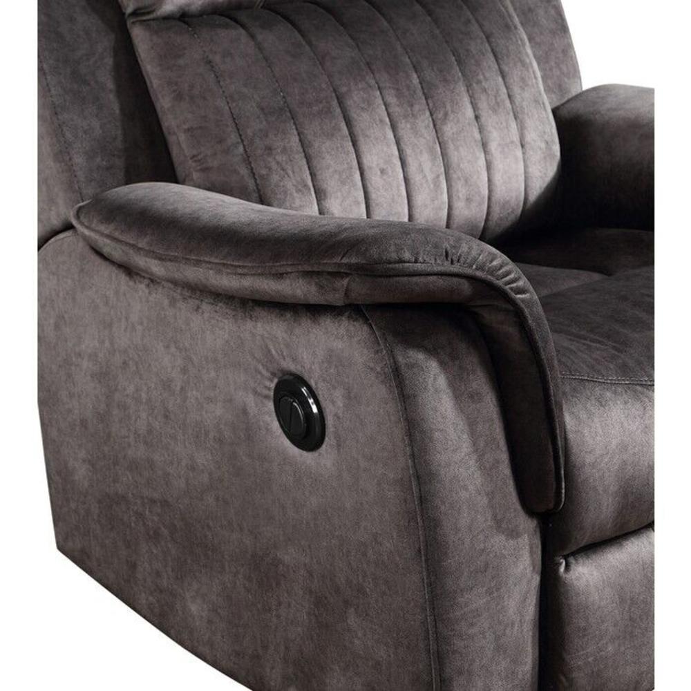 Esofastore Modern Power Recliner Chair, Extra Soft Faux Suede Fabric Upholstered Adjustable Arm Chair, Living Room Sofa Chair, Dark Gray