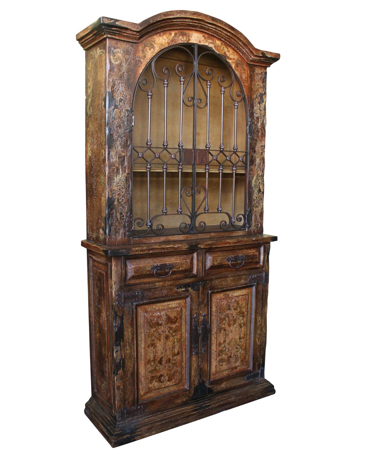 Esofastore Antique Wine Bar Unit w/ Drawers, Hand Crafted