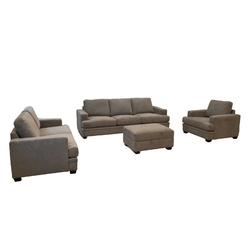 Esofastore Modern 3-Piece Sofa Set, Primium Fabric Upholstered 3+2+1 Seater Sofa Couch, Hardwood Frame, Classic Living Room Set, Gray