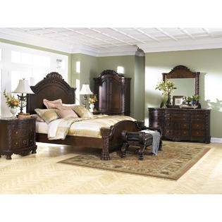 Ashley North Shore Upholstered Bedroom Bench Traditional Furniture