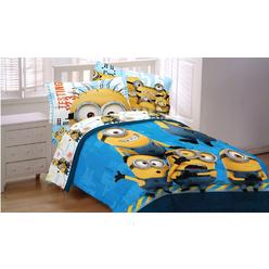 Comforters Complete Bed Set Sears Universal Studios Deable Me Minions Testing 123 Twin Comforter Sheet Set 4 Piece Bed