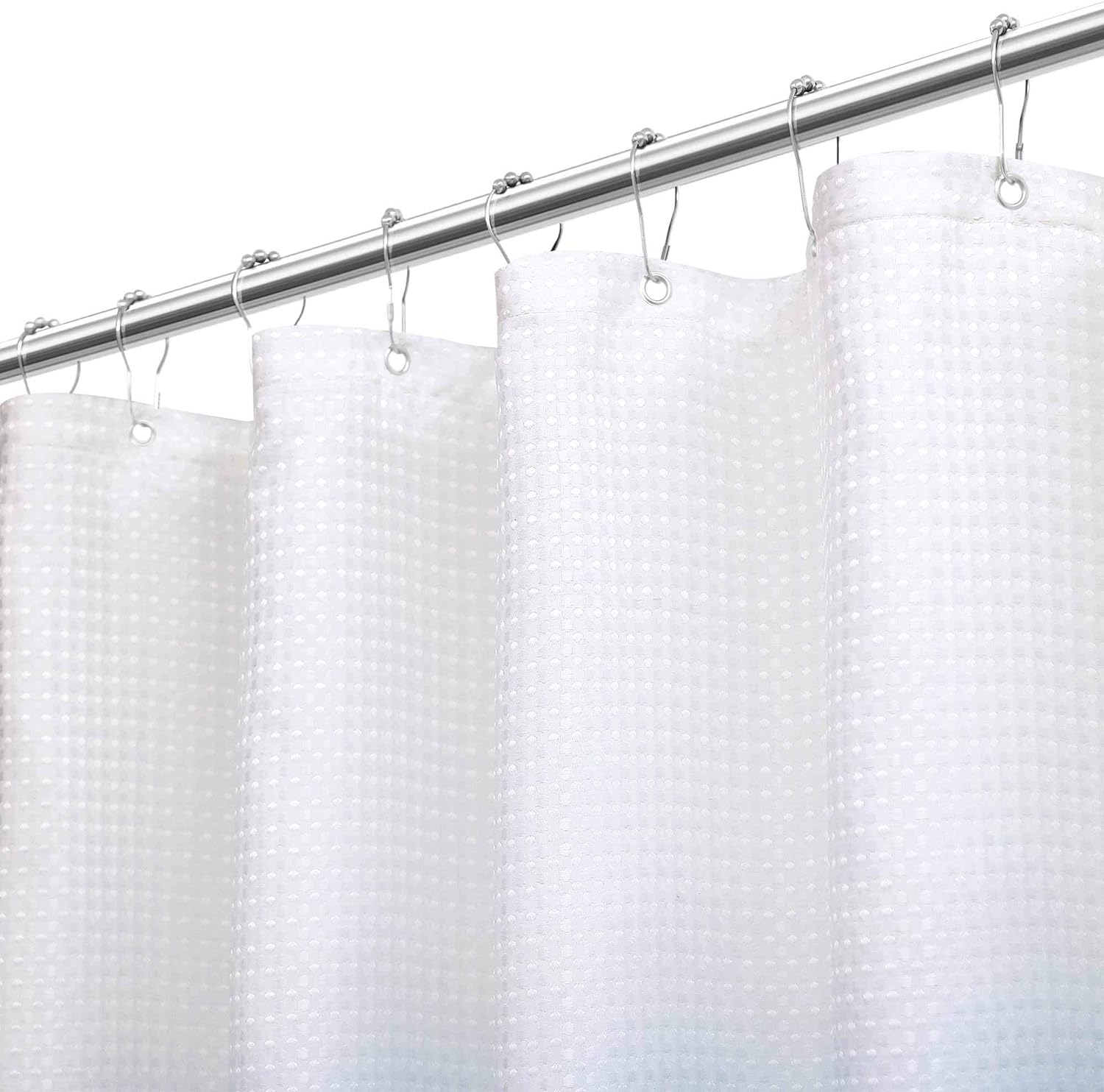 White Ombre Shower Curtain Set, Bathroom Shower Curtain Sets Blue