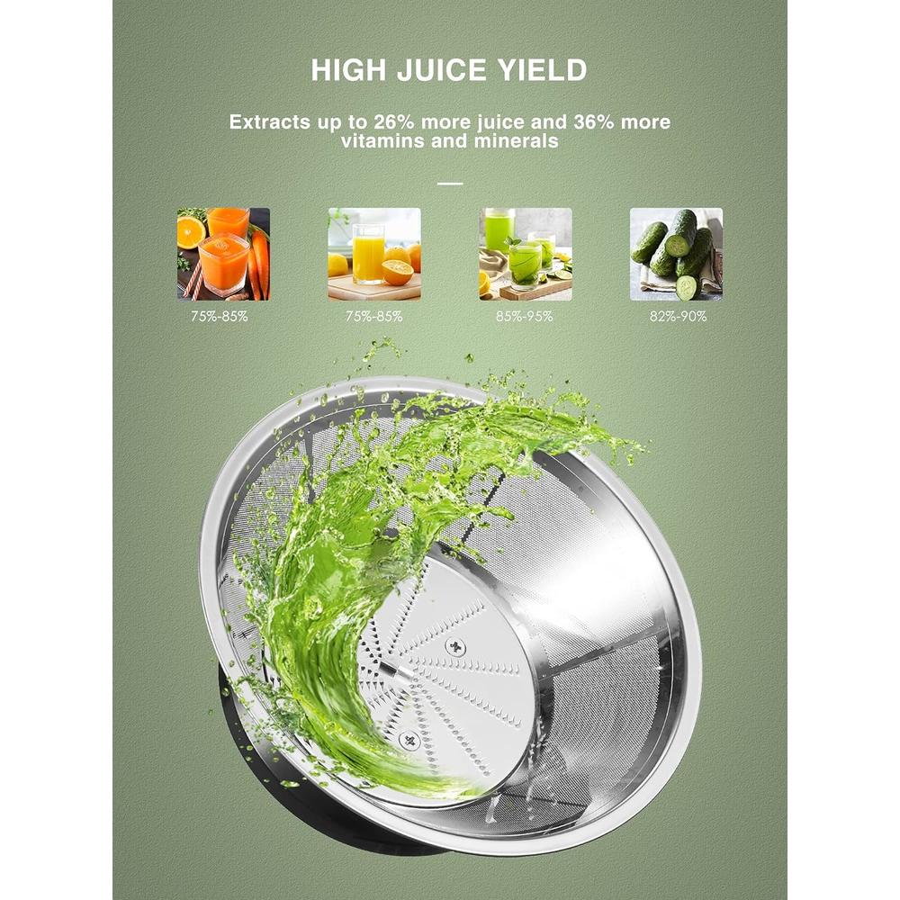 Generic Juicer, Juice Extractor Easy to Clean, Stainless Steel Juicer Machine with 3'' Wide Mouth, 2 Speed Centrifugal Juicer for Fruit