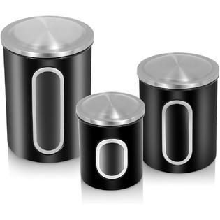 Generic Canisters Set, 3 Piece Window Kitchen Canister with ...