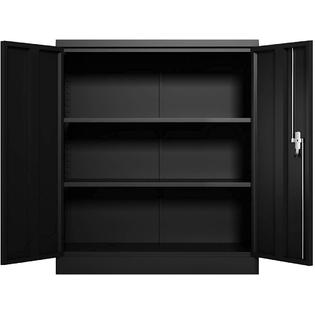 Greatmeet Metal Storage Cabinet With 2, Metal Storage Shelves With Doors
