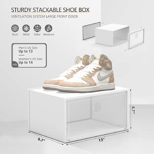 SEE SPRING 12 Pack Shoe Storage Box Clear Plastic Stackable Shoe Organizer For Closet X Large see-spring-12-pack-shoe-storage-box-clear-plastic-stackable-shoe-organizer-for-closet-x-large