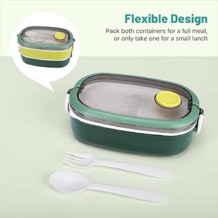 DANIA & DEAN Bento Box Lunch Box for Adult/Kids, 2 Stackable