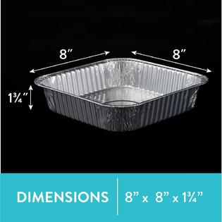 Generic 8x8 Aluminum Pans (30 Pack) - Disposable 8 Inch Square