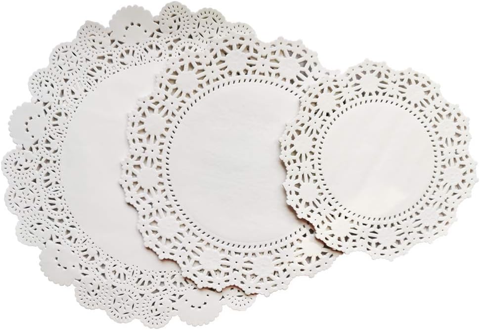Generic White Paper Doilies-150 Piece Round Doilies Paper Lace For Cakes,  Desserts, Crafts, And Table Decorations,Paper Lace Doilies As