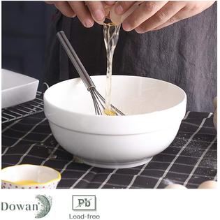 Dowan 8 Large Serving Bowls - 2 Quart Big Salad Bowl Porcelain