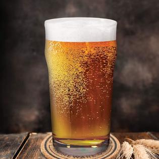 Generic Beer Glasses Set of Four 20 oz British Pint Glasses with Four Coasters, Imperial Pint 1 3 pint beer glasses