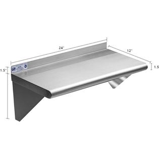 Hally Sinks Tables H Stainless Steel, Nsf Wall Shelving