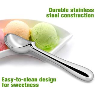 AOWOTO Alloy Stainless Steel Ice Cream Scoop - Ergonomic for Hard Ice Cream  - Dishwasher Safe Ice Cream