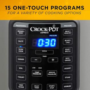Crock-Pot 2097590 10-Qt. Express Crock Multi-Cooker with Easy Release Steam  Dial, 10QT, Black