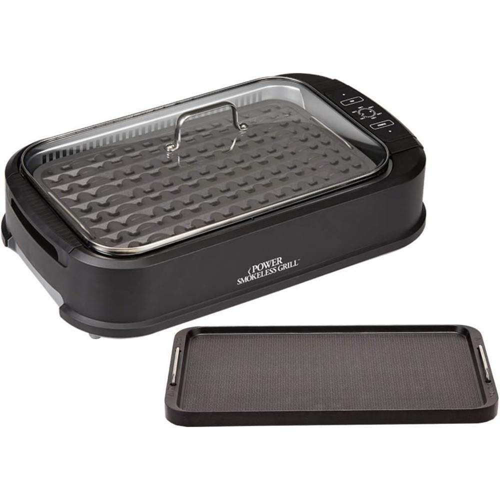 Power XL Smokeless Electric Indoor Removable Grill and Griddle Plates