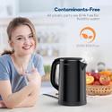 Miroco MI-EK003 Electric Kettle, 1.5L Double Wall 100% Stainless Steel  BPA-Free Cool Touch Tea Kettle with Overheating Protection, Cordless wi