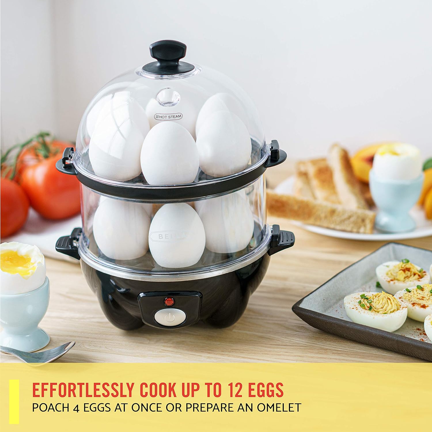 Bella Double Tier Egg Cooker, Boiler, Rapid Maker