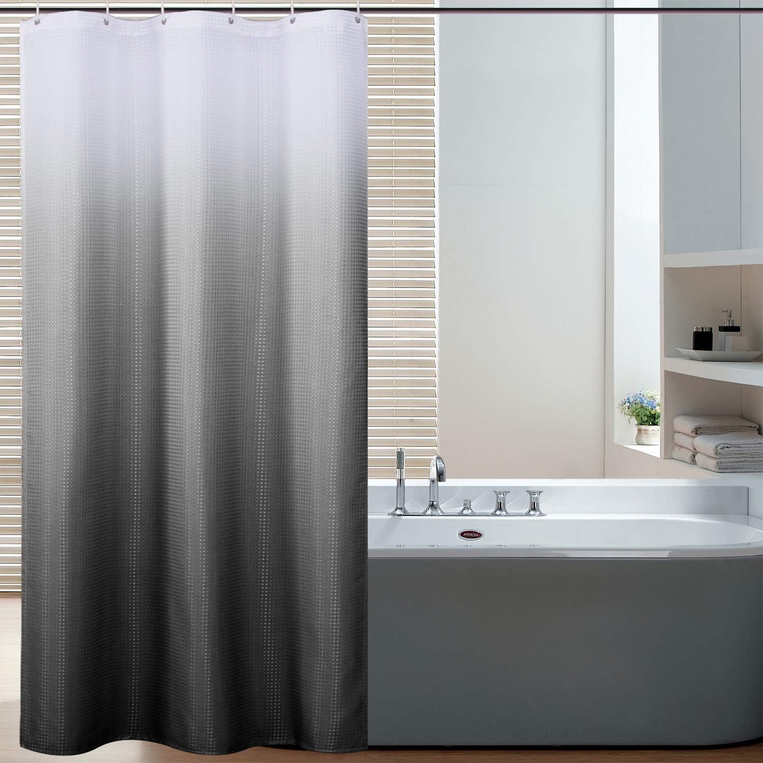 Bermino Textured Fabric Bath Shower, Bathtub And Shower Liners Are Made Of What Material