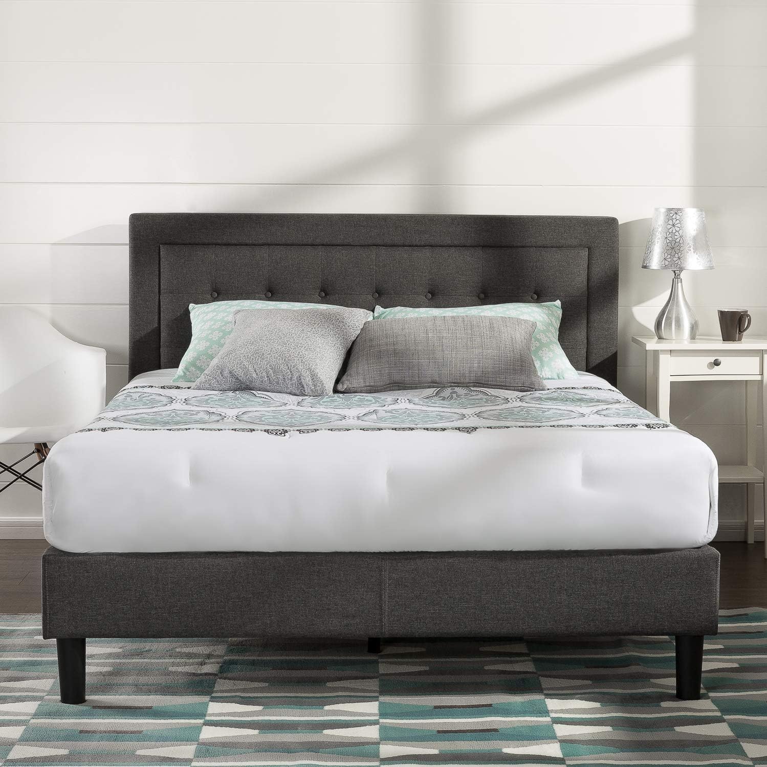 Zinus Dace Upholstered Platform Bed, Sleep Revolution Compack Bed Frame Twin Size