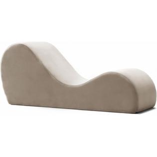 Avana Sleek Chaise Lounge for Yoga, Stretching, Relaxation, Beige