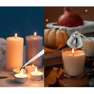E-CAI 3-in-1 Candle Accessory Set, Stainless Steel Candle Wick Trimmer,  Bells Candle Snuffer