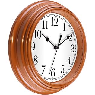 Foxtop 9 Inch Silent Non Ticking Battery Operated Quartz Analog Quiet Easy To Read Retro Wall Clock For Kitchen Decoration Brown Foxtop 9 Inch Silent Non Ticking Battery Operated Quartz Analog Quiet Easy To Read Retro Wall Clock For Kitchen Decoration Brown
