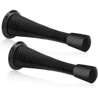 Kovosch 2 Pack Spring Door Stoppers Black - Upgraded Flexible Heavy Duty Screw-in Door Stop kovosch door stopper