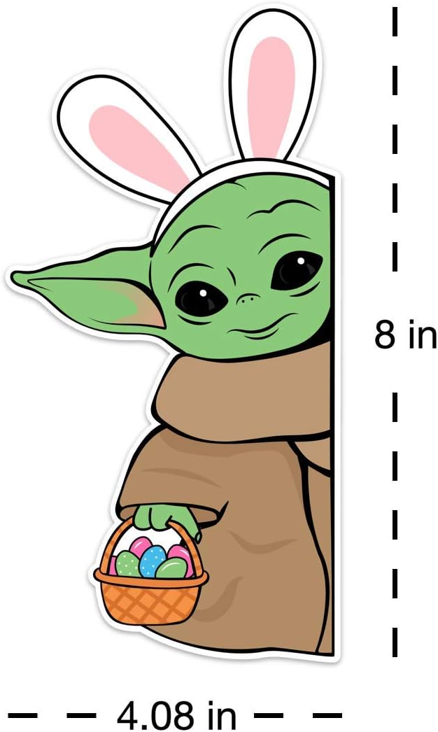 Saturdays Co Peeking Baby Yoda Window Cling Bunny Saturdays Co Peeking Baby Yoda Window Cling Bunny