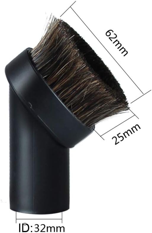 GIBTOOL Vacuum Attachment Replacement Round Dusting Brush Soft Bristle 1.25" 1-1/4" 32mm Black Brush for Most Brand Accepting