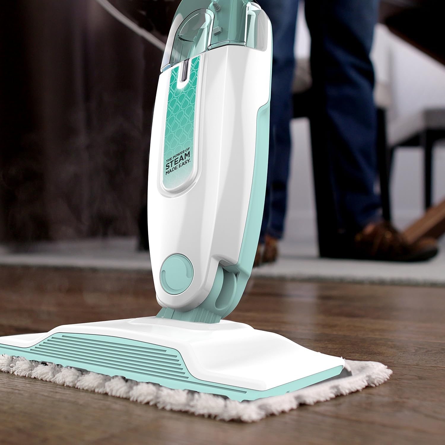 SharkNinja Shark Steam Mop Hard Floor Cleaner for Cleaning and Sanitizing with XL Removable Water Tank and 18-Foot Power Cord (S1000A),Whi