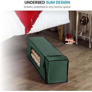 Zober Premium Rectangular Prism Gift Wrap Storage Christmas Wrapping Paper Storage Bag Fits 14 20 Standard Rolls Upto 40