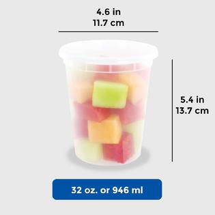 Freshware Food Storage Containers [24 Set] 32 oz Plastic Deli Containers  with Lids, Slime, Soup, Meal