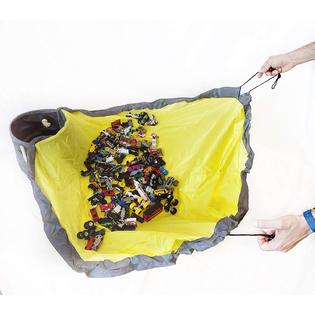 Brainytot Toy Storage Basket and Play Mat - Lego Storage Bag Play Mat -  Lego Organizers - Hot Wheels Storage Bin Â Draw