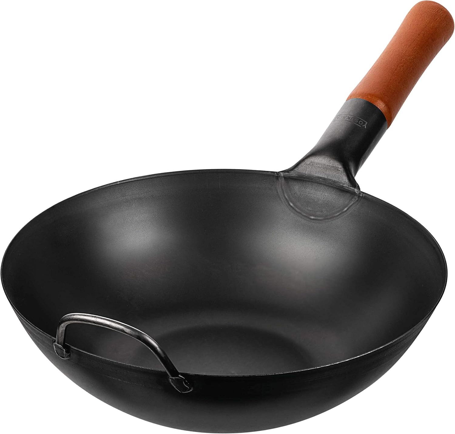 Yosukata Carbon Steel Wok Pan A 11 8 Woks And Stir Fry Pans Chinese Wok With Flat Bottom P