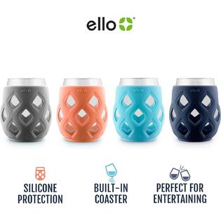 Generic Ello Cru 17 Oz Stemless Wine Glass Set with Silicone Sleeves