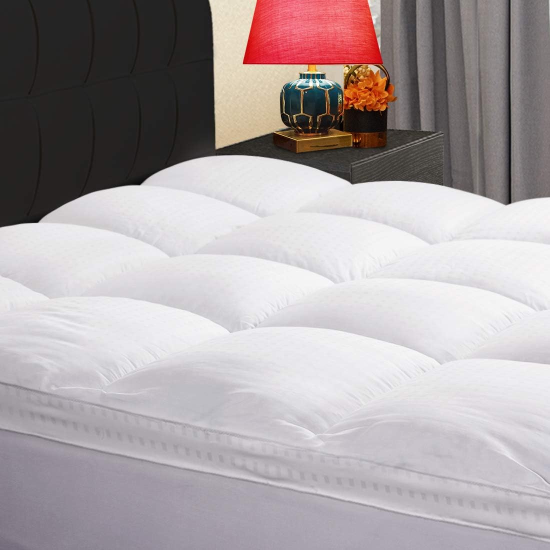 Karrism Extra Thick Mattress Topper Queen Cooling Mattress Pad Cover Topper 400tc Cotton Pillow Top 8 21inch Deep Pocket