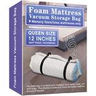 Lunsing Queen Size Memory Foam Mattress Vacuum Storage Bag for 12 inches  Mattress, Waterproof and Airtight